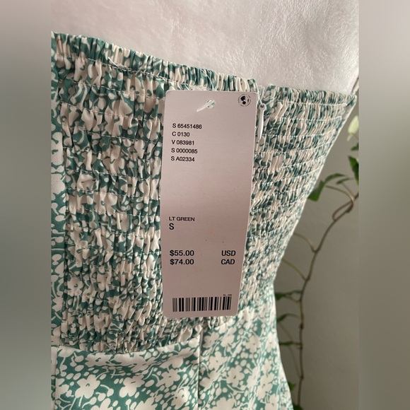 NEW Women‎ Kiss The Sky Lace-Up Mini Dress Green Floral Mini Dress size SMALL - Picture 7 of 13